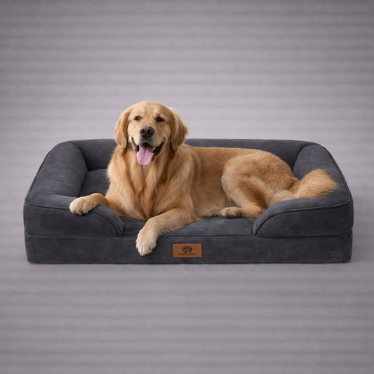 Warm winter dog bed, waterproof and washable.