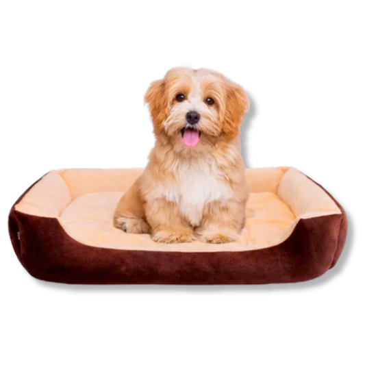 Plush Calming Dog Bed – Warm Deep Sleep Cushion