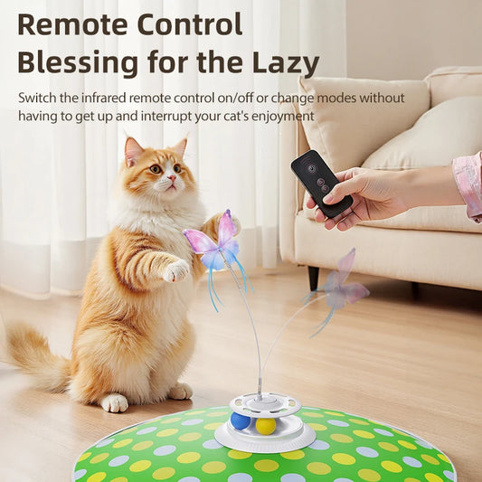 Smart Teaser Toy for Cats – Hide-and-Seek, Feather & Ball Track