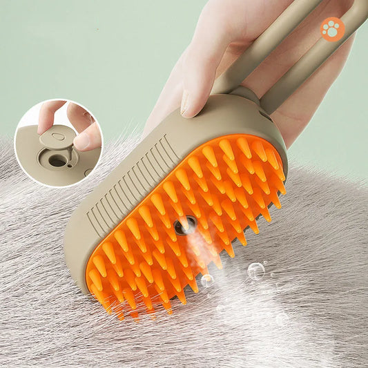 3-in-1 Steam Grooming Brush for Cats & Dogs