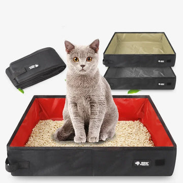 Portable Foldable Pet Litter Box for Travel