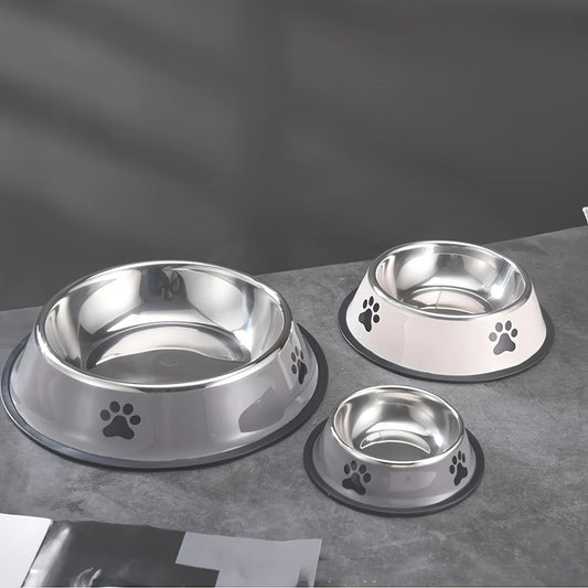 Anti-Fall Stainless Steel Feeding Bowl for Cats